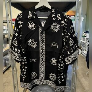 AMIRI OUIJA BOARD PRINT BOWLING SHIRT LARGE MADE IN PORTUGAL